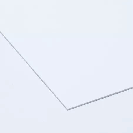 Plaque de PVC rigide de couleur blanc 640 aspect satiné