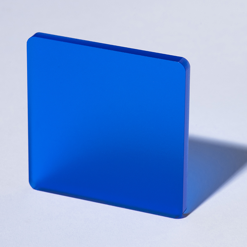 Plaque de couleur bleue en PMMA Dual Satin