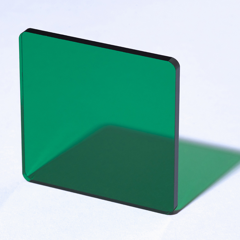 PMMA transparent coloré, ici de couleur verte
