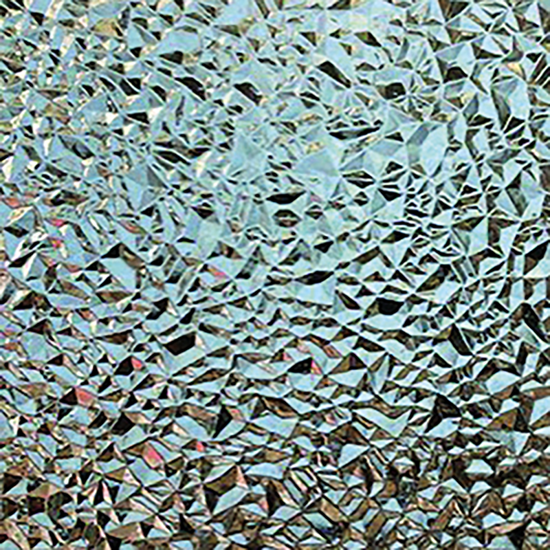 Plexiglass avec un effet cristaux de glace sur ses surfaces