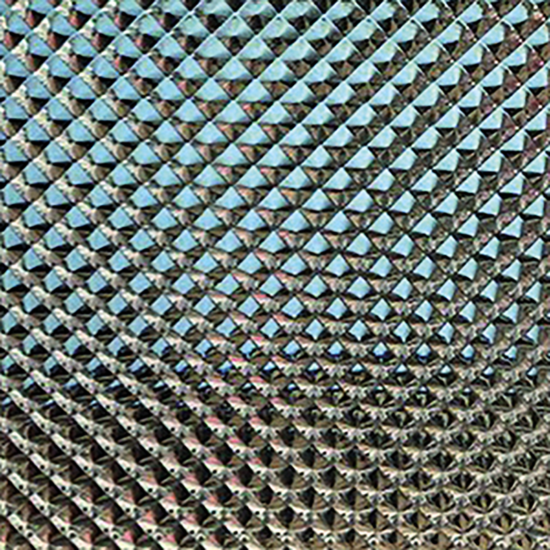 Plaque en plexi avec un aspect pointe de diamant en surface