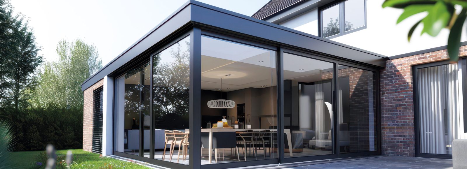 Véranda en panneau Isotoit® Zinc